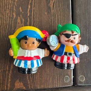 3 Fisher Price Little People 2 Pirate Figures 1 captain